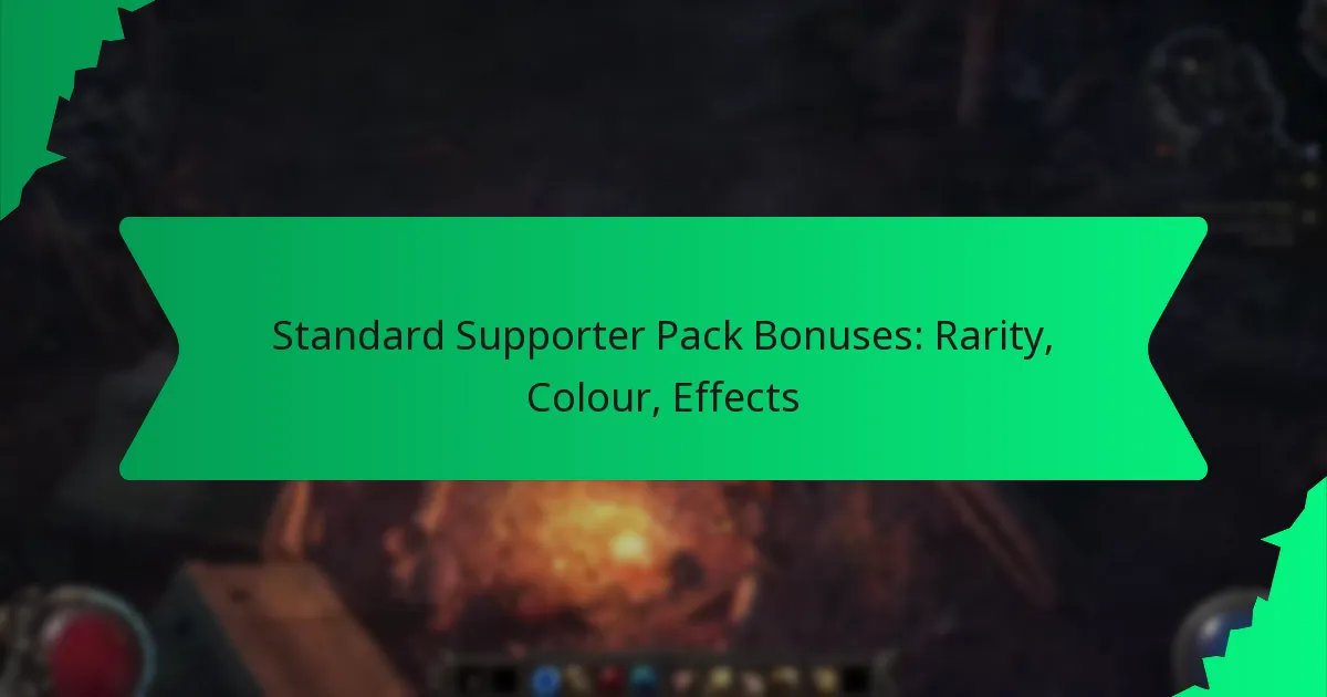 Standard Supporter Pack Bonuses: Rarity, Colour, Effects