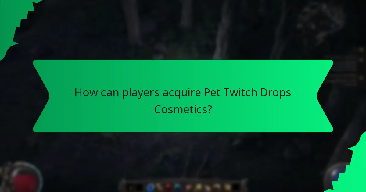 What are the rarity levels of Pet Twitch Drops Cosmetics?