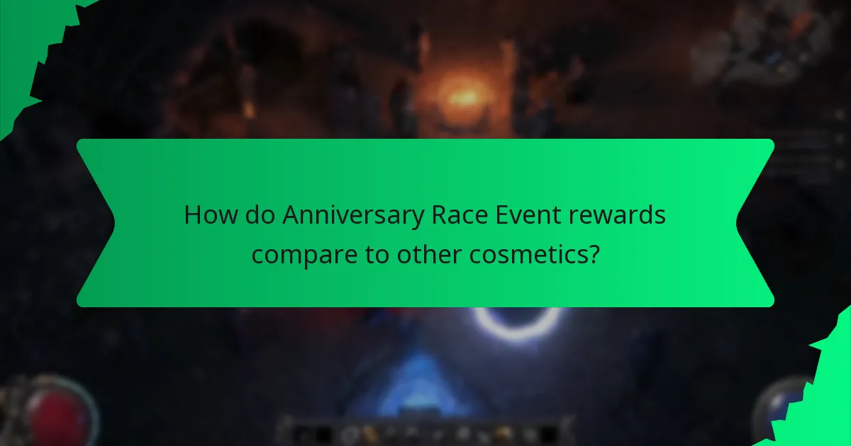 How is the rarity of Anniversary Race Event rewards determined?