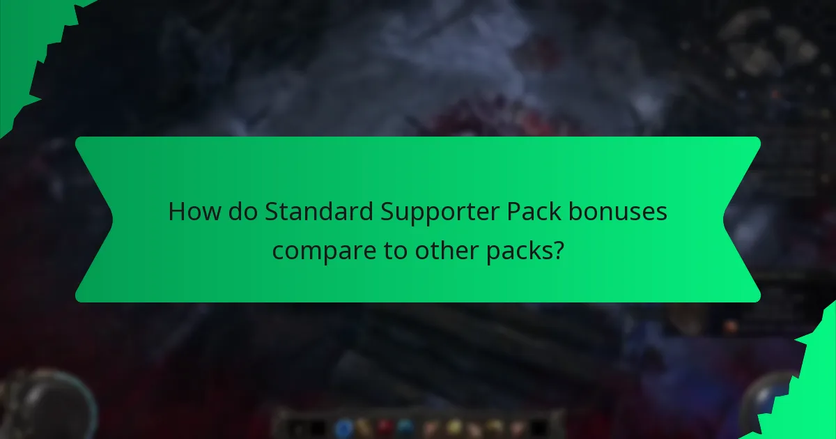 How does colour influence Standard Supporter Pack bonuses?