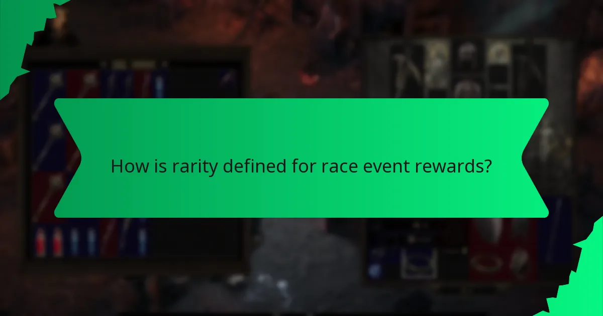 What colour schemes are used for race event rewards?