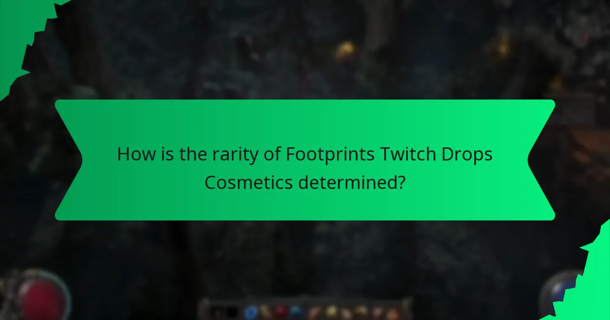 What colour options are available for Footprints Twitch Drops Cosmetics?