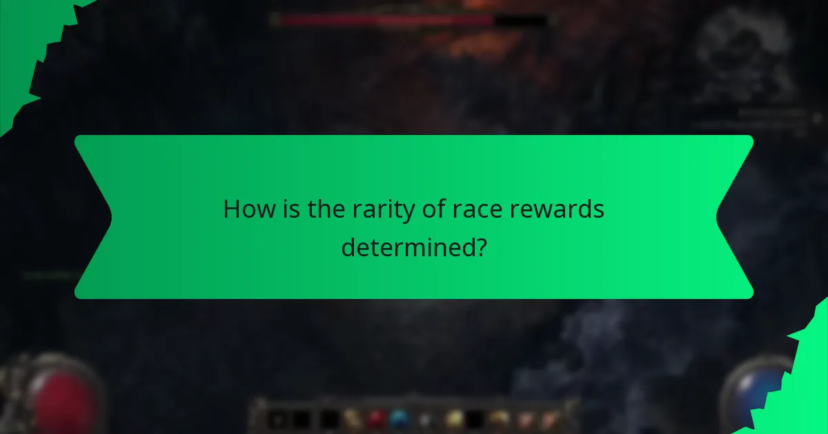 How is the rarity of race rewards determined?