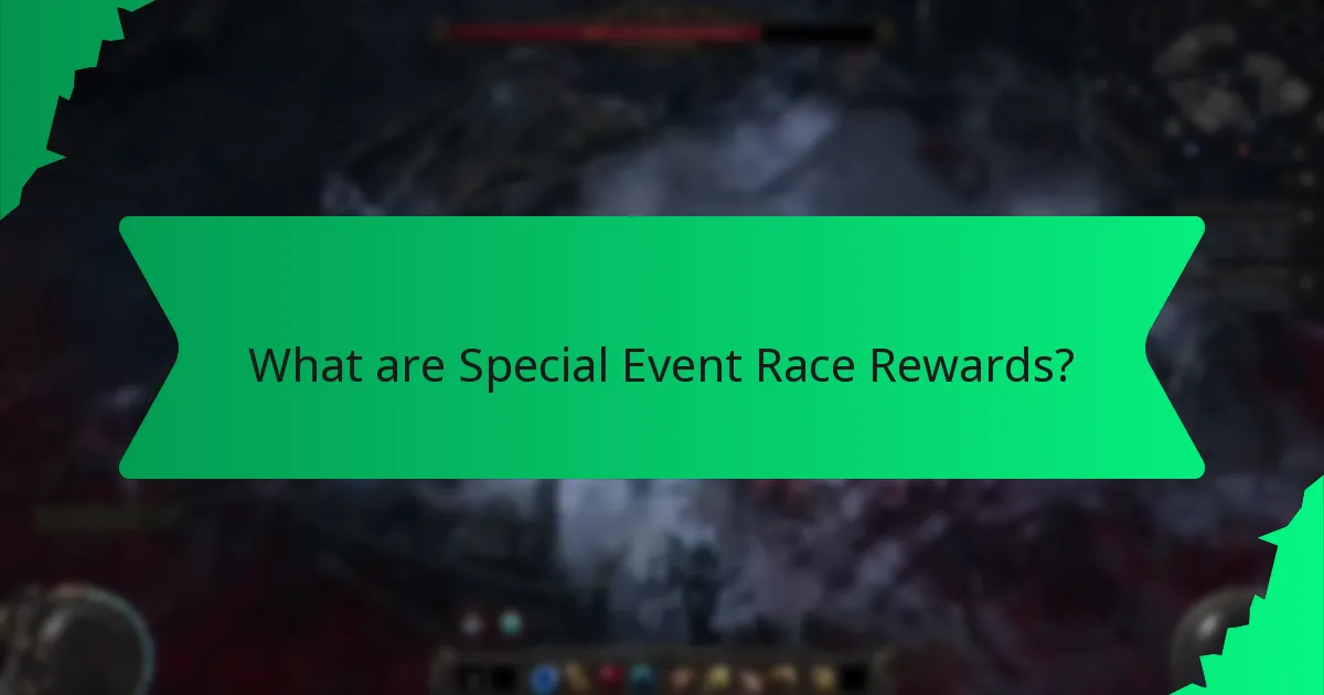 What effects do Special Event Race Rewards have?