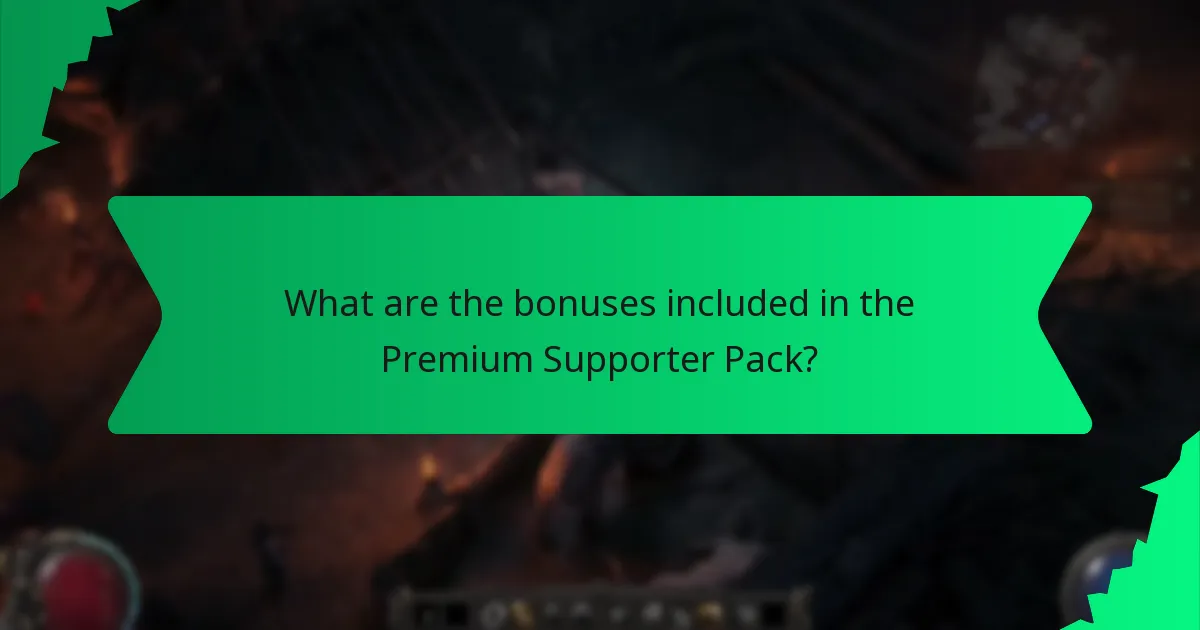 What colours are associated with Premium Supporter Pack bonuses?