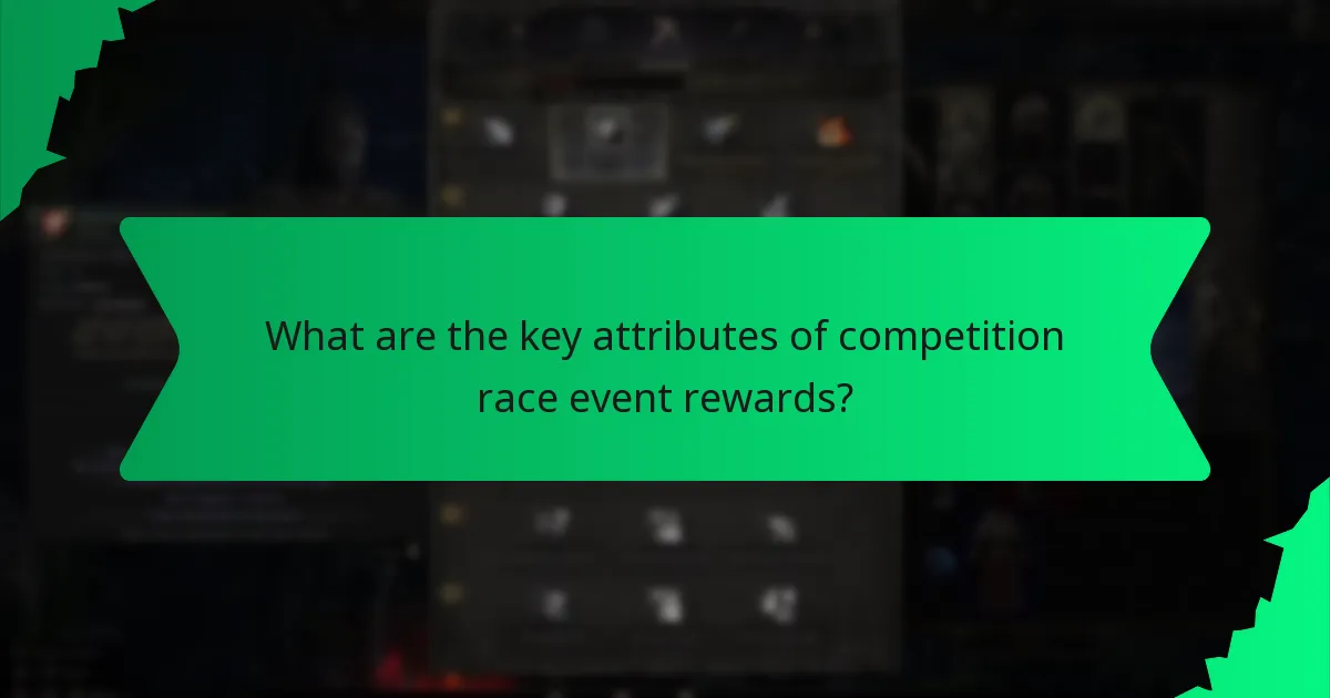 What are the effects of competition race event rewards on gameplay?