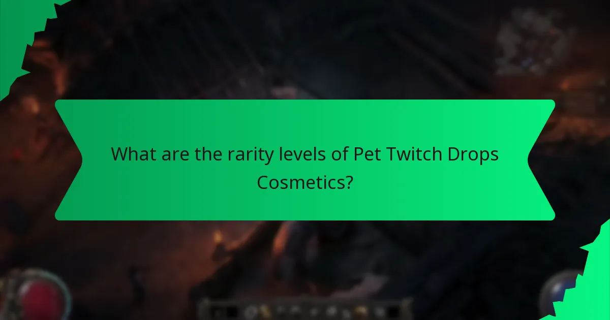 What effects do Pet Twitch Drops Cosmetics have?